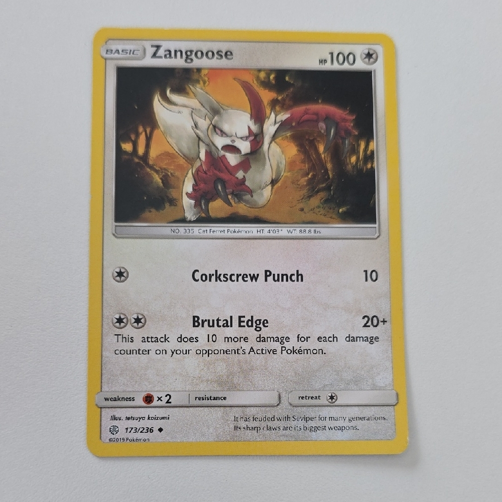 Pokemon Zangoose Card